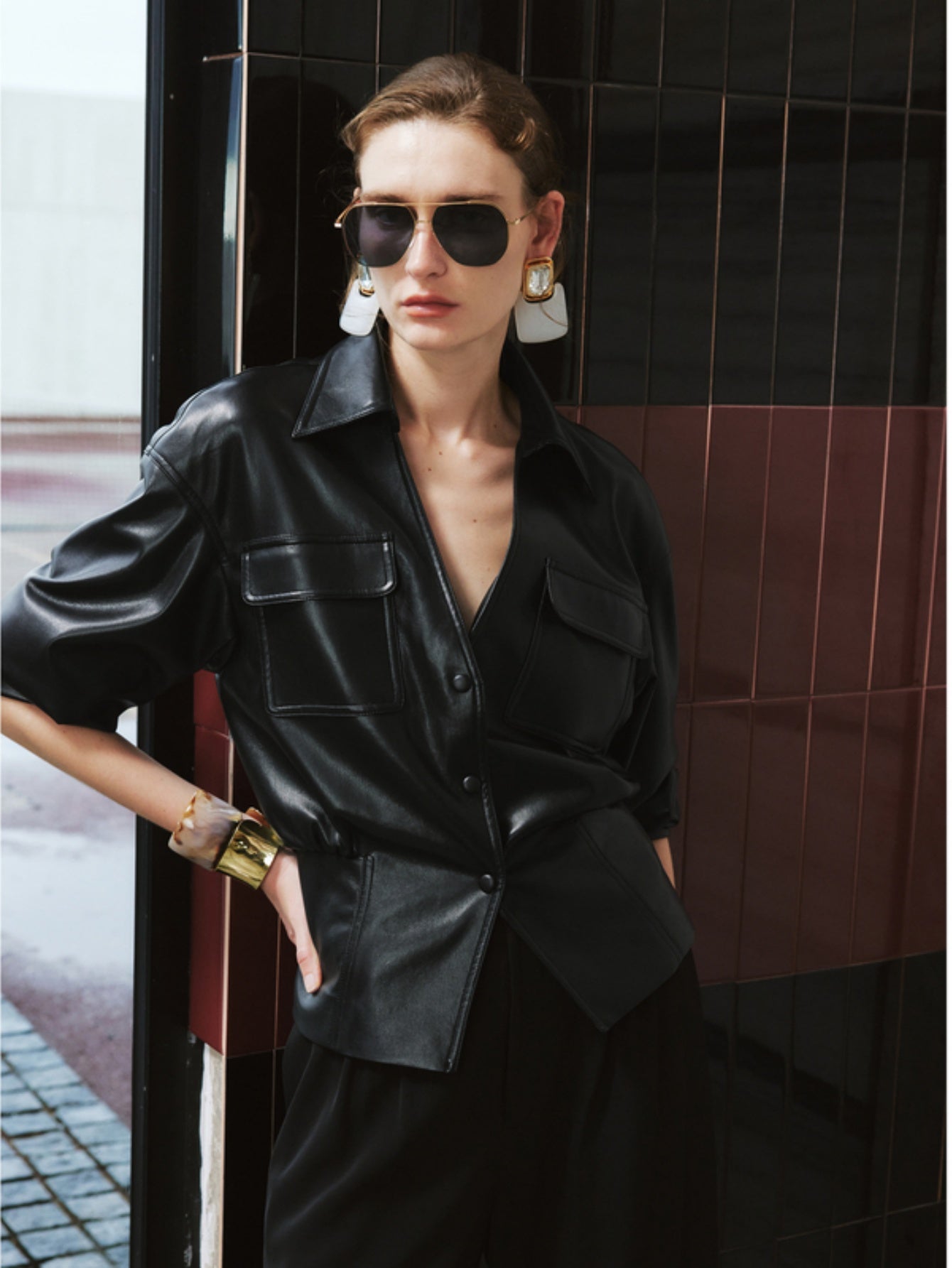 Faux Leather Moto Jacket