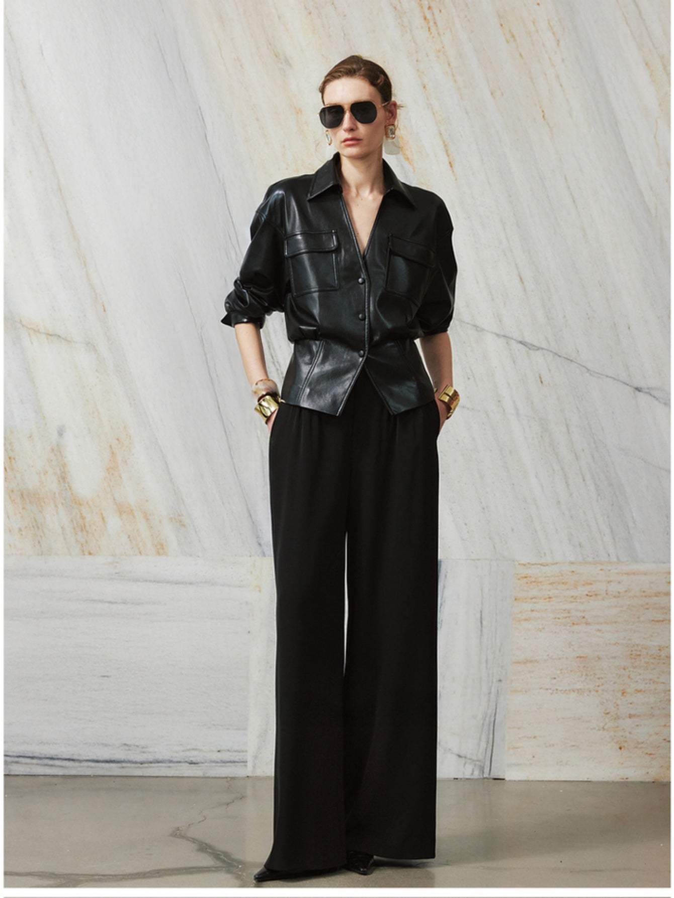 Faux Leather Moto Jacket