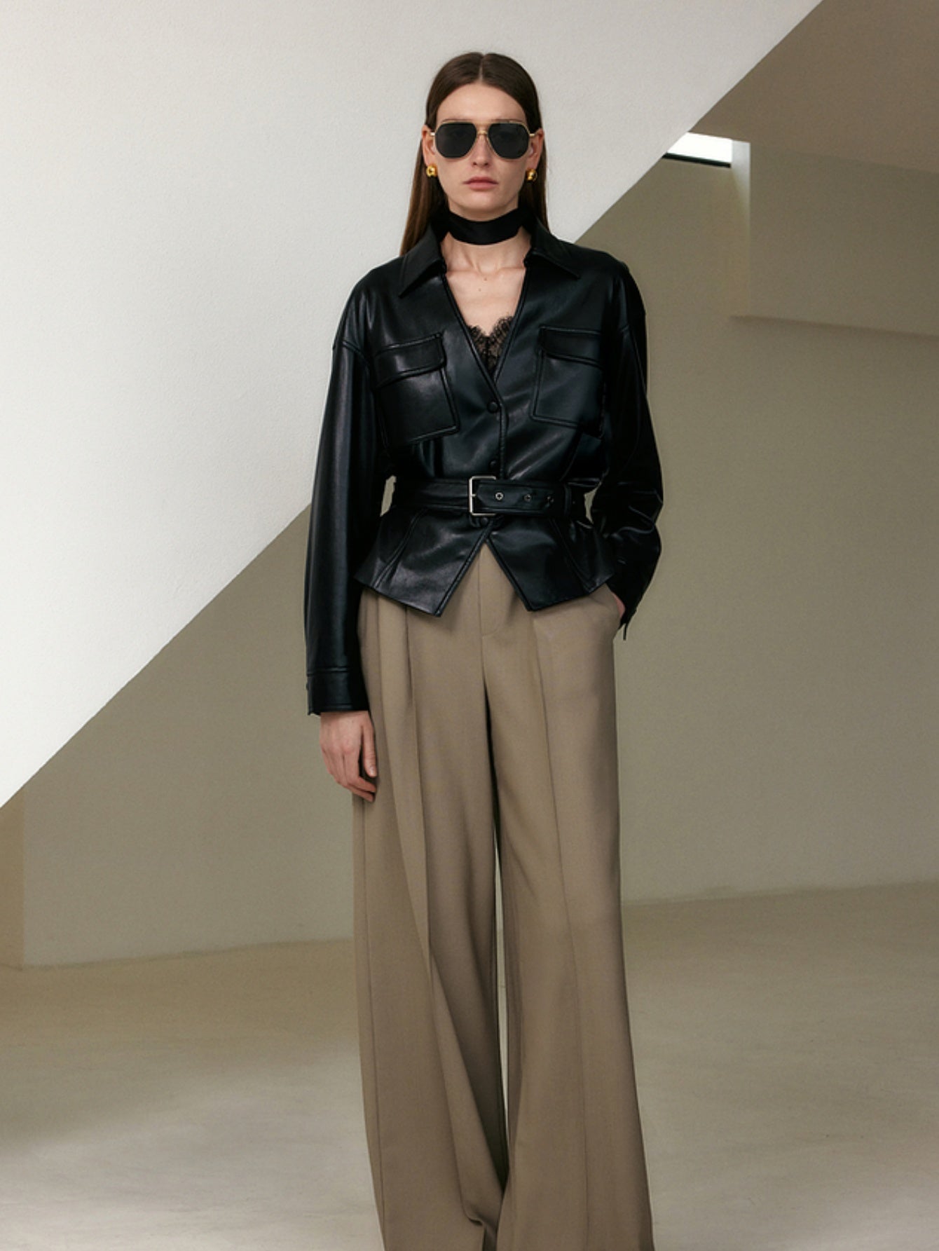 Faux Leather Moto Jacket