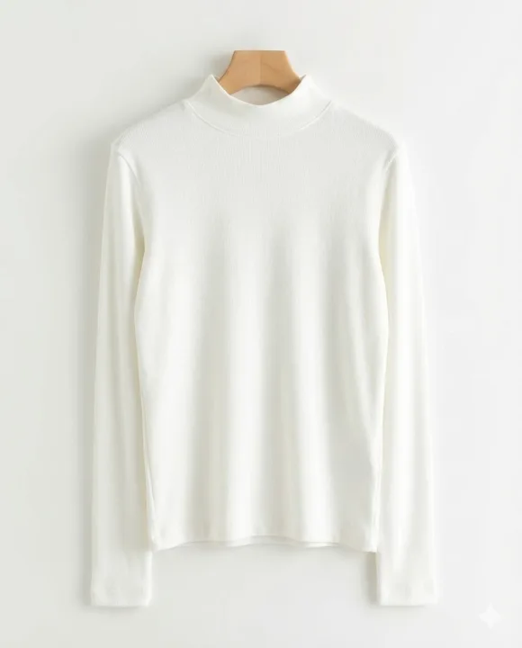 Cashmere blend Mock Neck Ultralight Top
