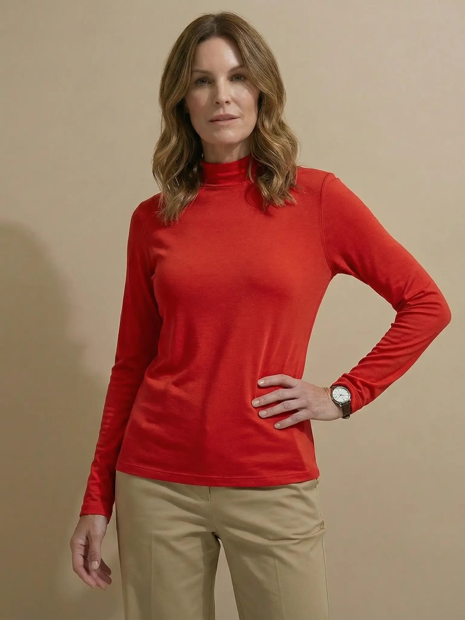 Cashmere blend Mock Neck Ultralight Top