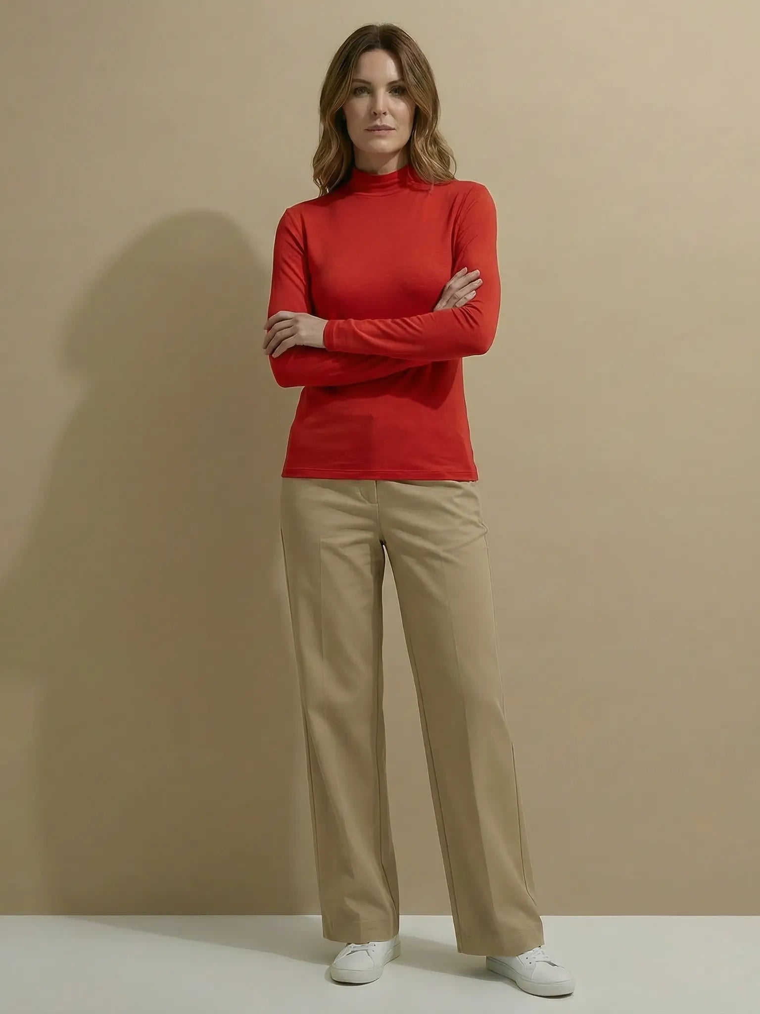 Cashmere blend Mock Neck Ultralight Top