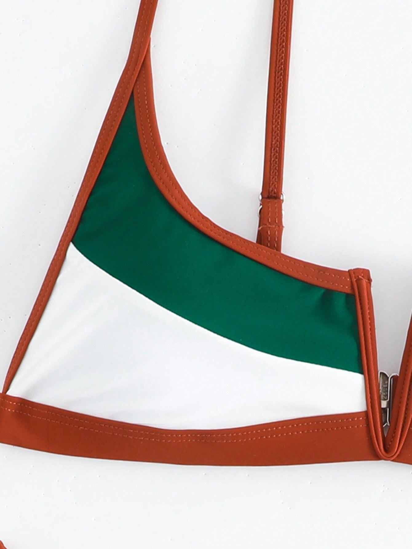 Color Block Plunge High Cut Bikini