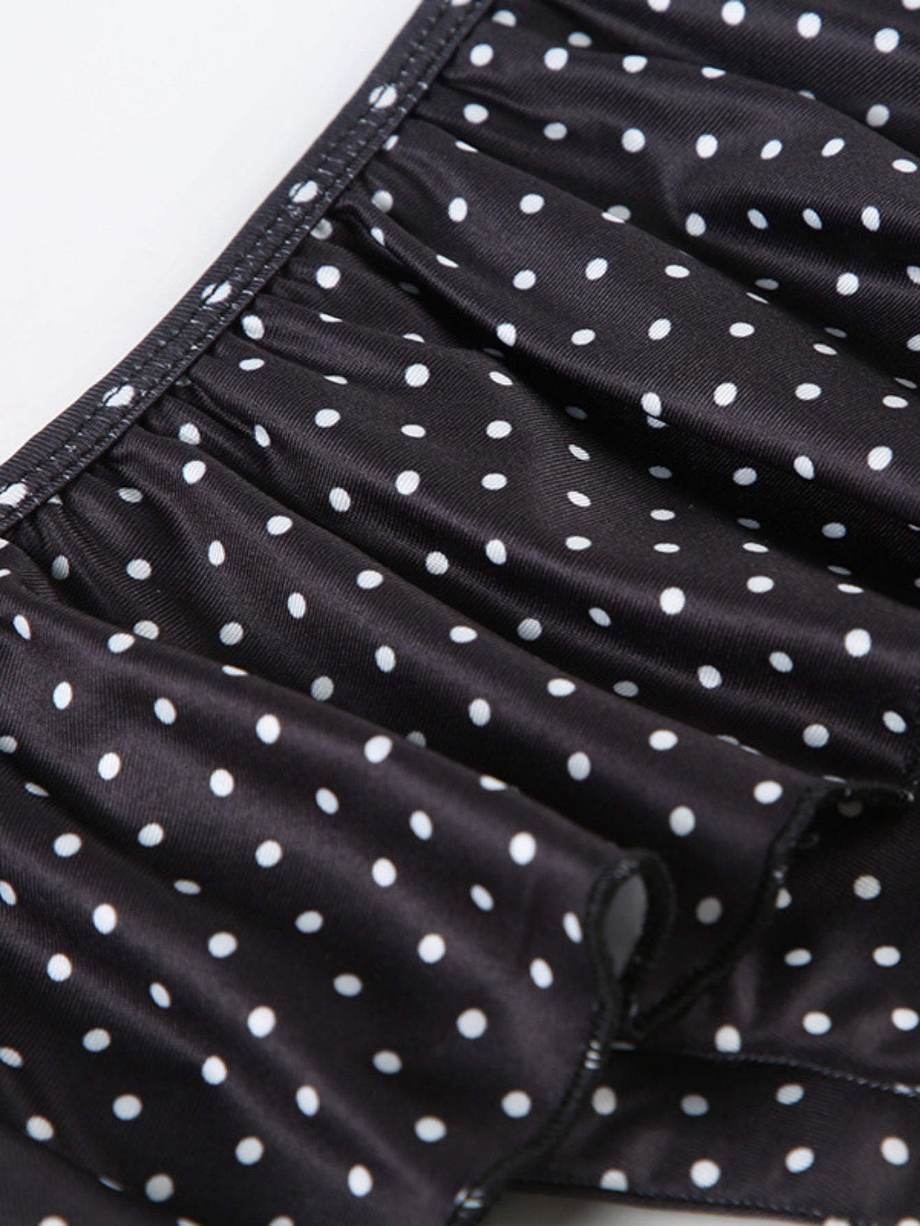 Polka Dot Ruffle Halter Bikini Set