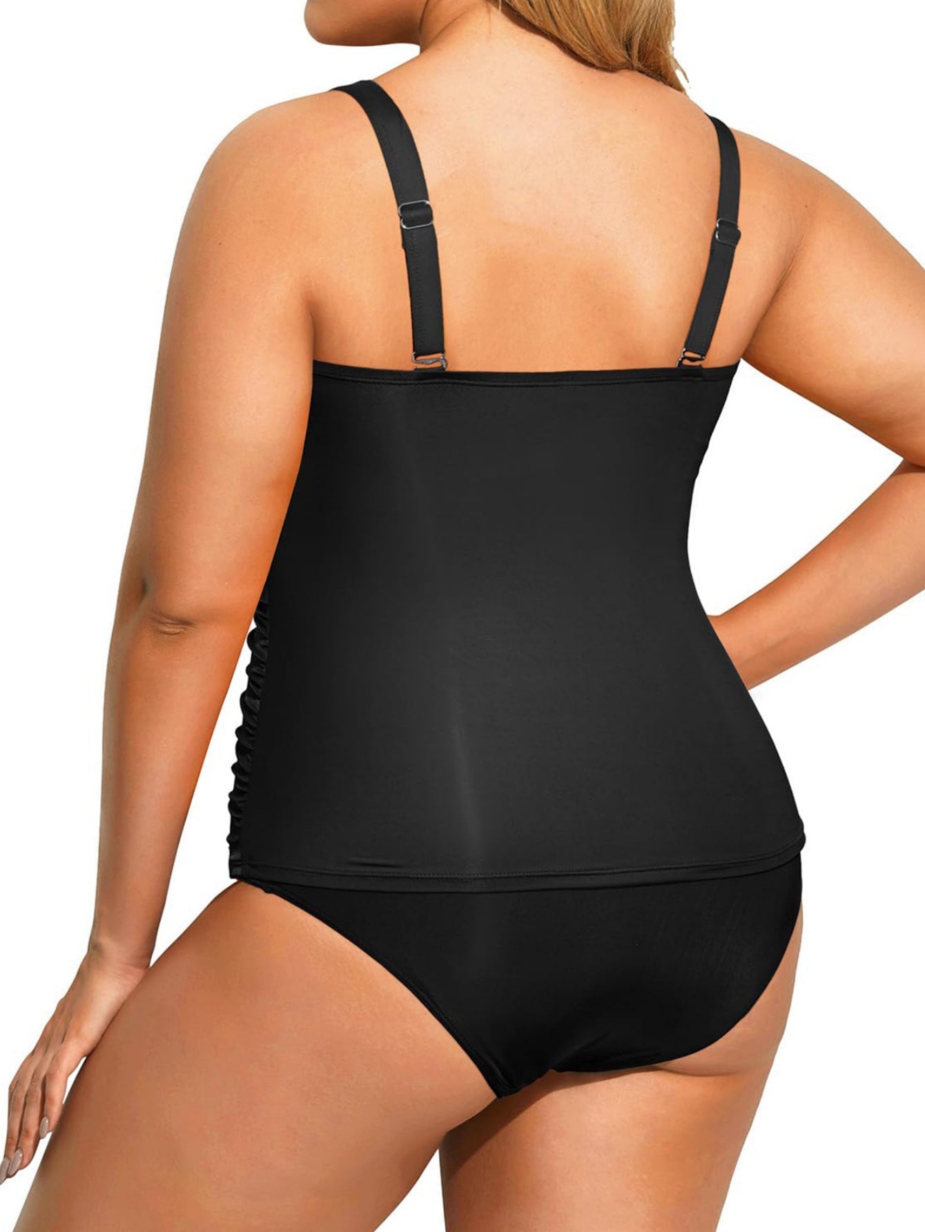 Ruched Tummy Control Tankini Set