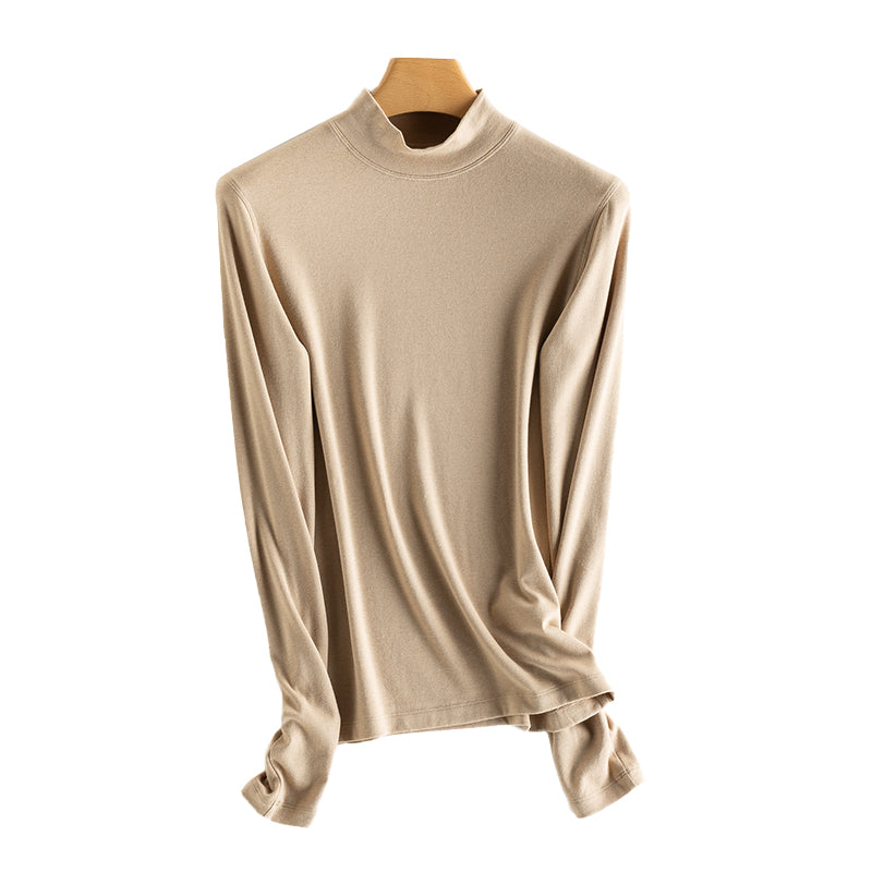 Cashmere blend Mock Neck Ultralight Top