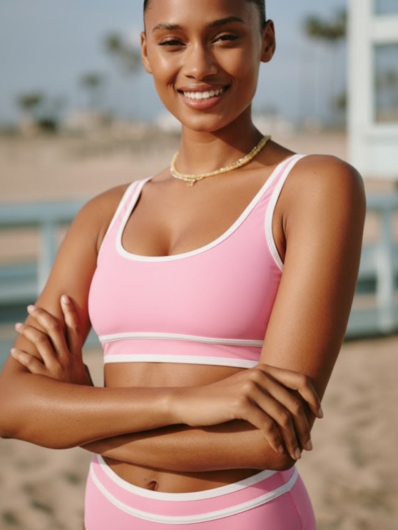 Color-Block High-Waist Bikini Set