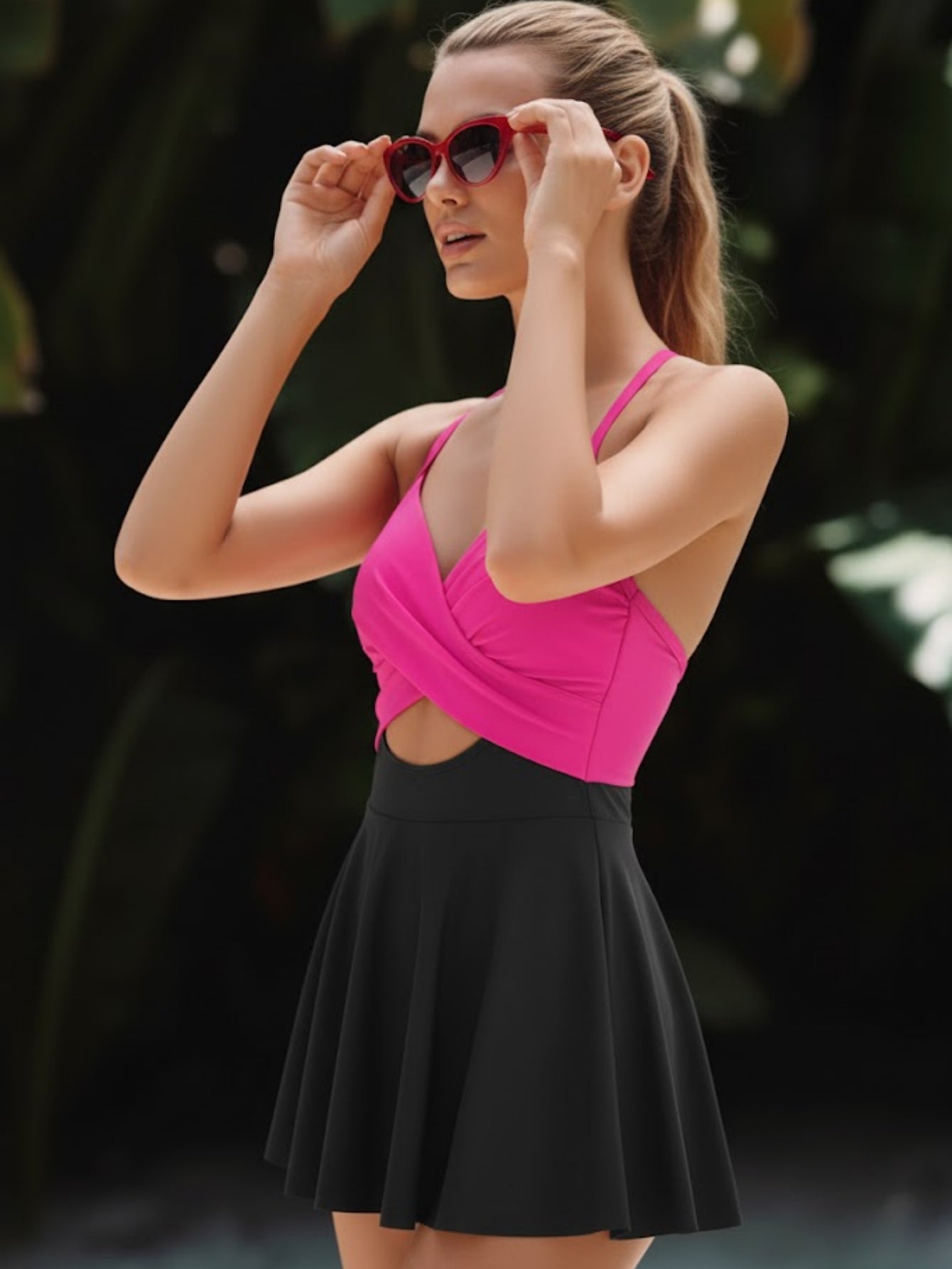 Twist Front Tummy Control Swimdress