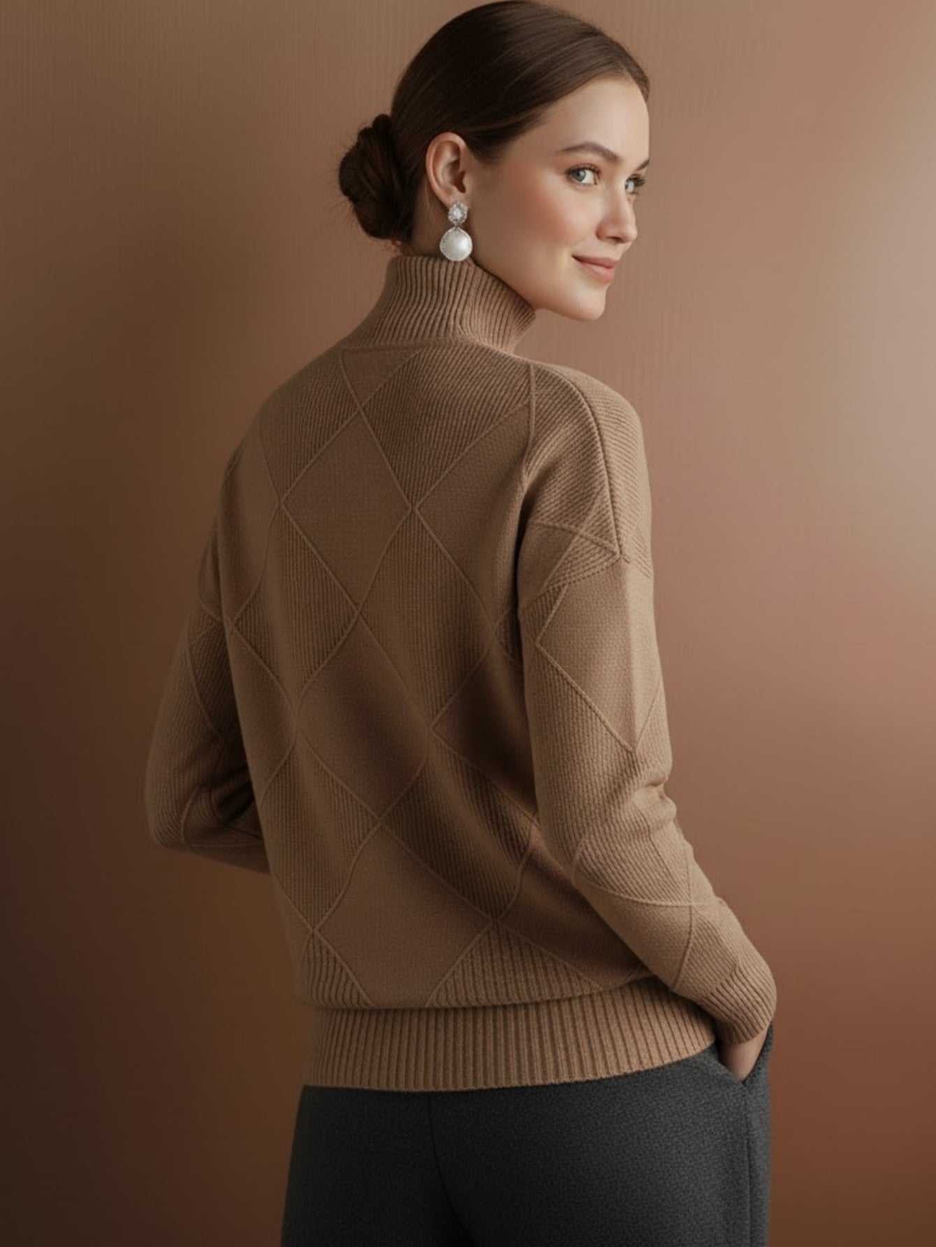 Warm Chunky Knit Turtleneck Pullover