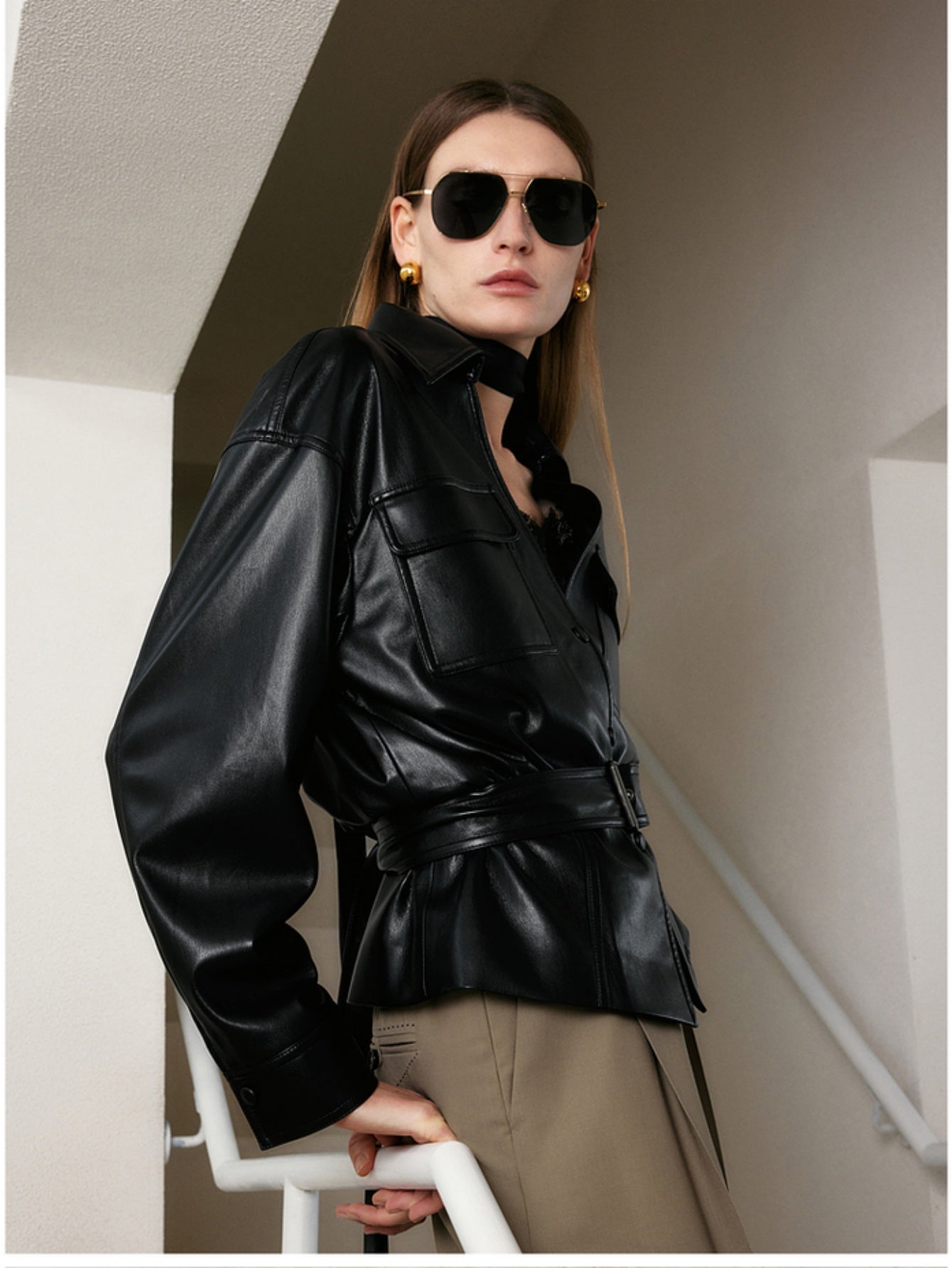 Faux Leather Moto Jacket