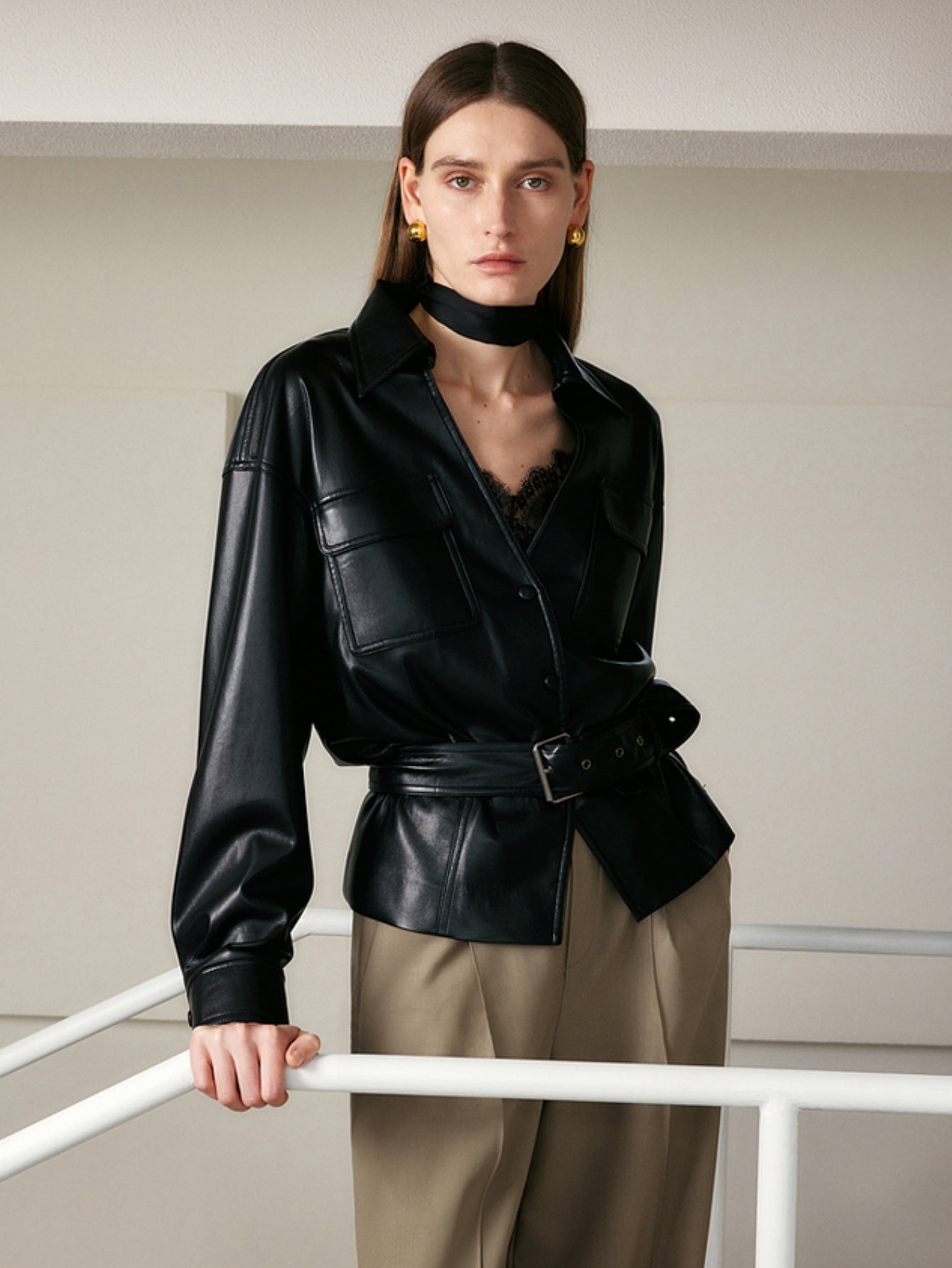 Faux Leather Moto Jacket