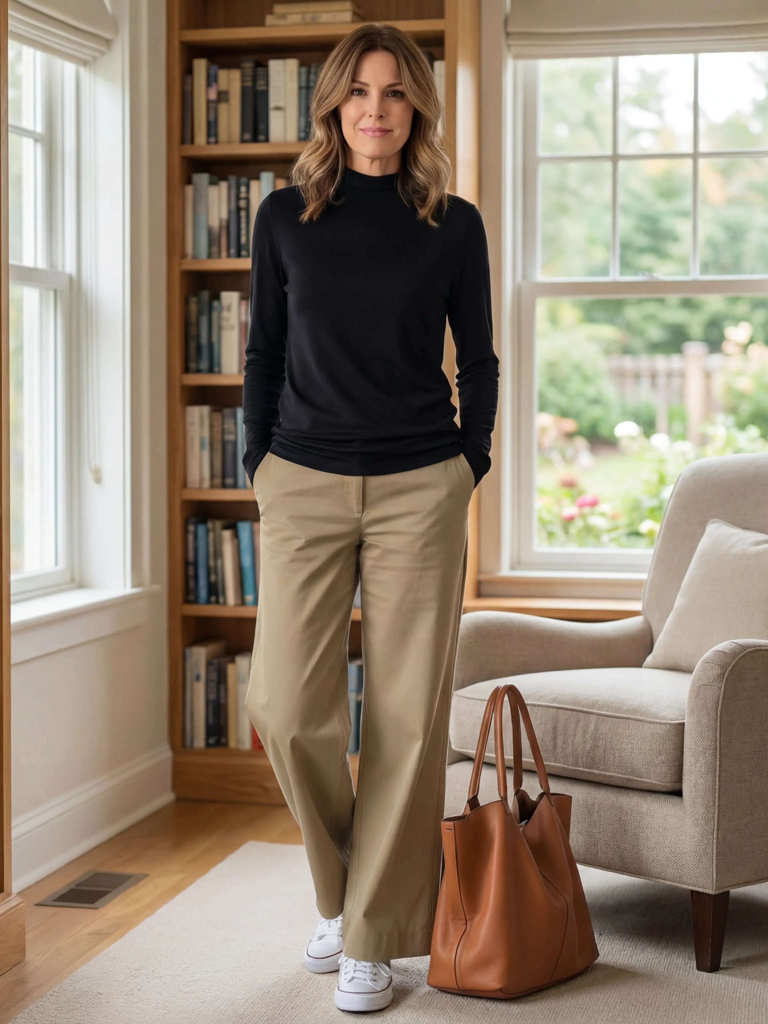 Cashmere blend Mock Neck Ultralight Top