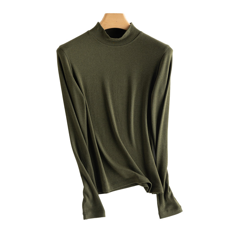 Cashmere blend Mock Neck Ultralight Top