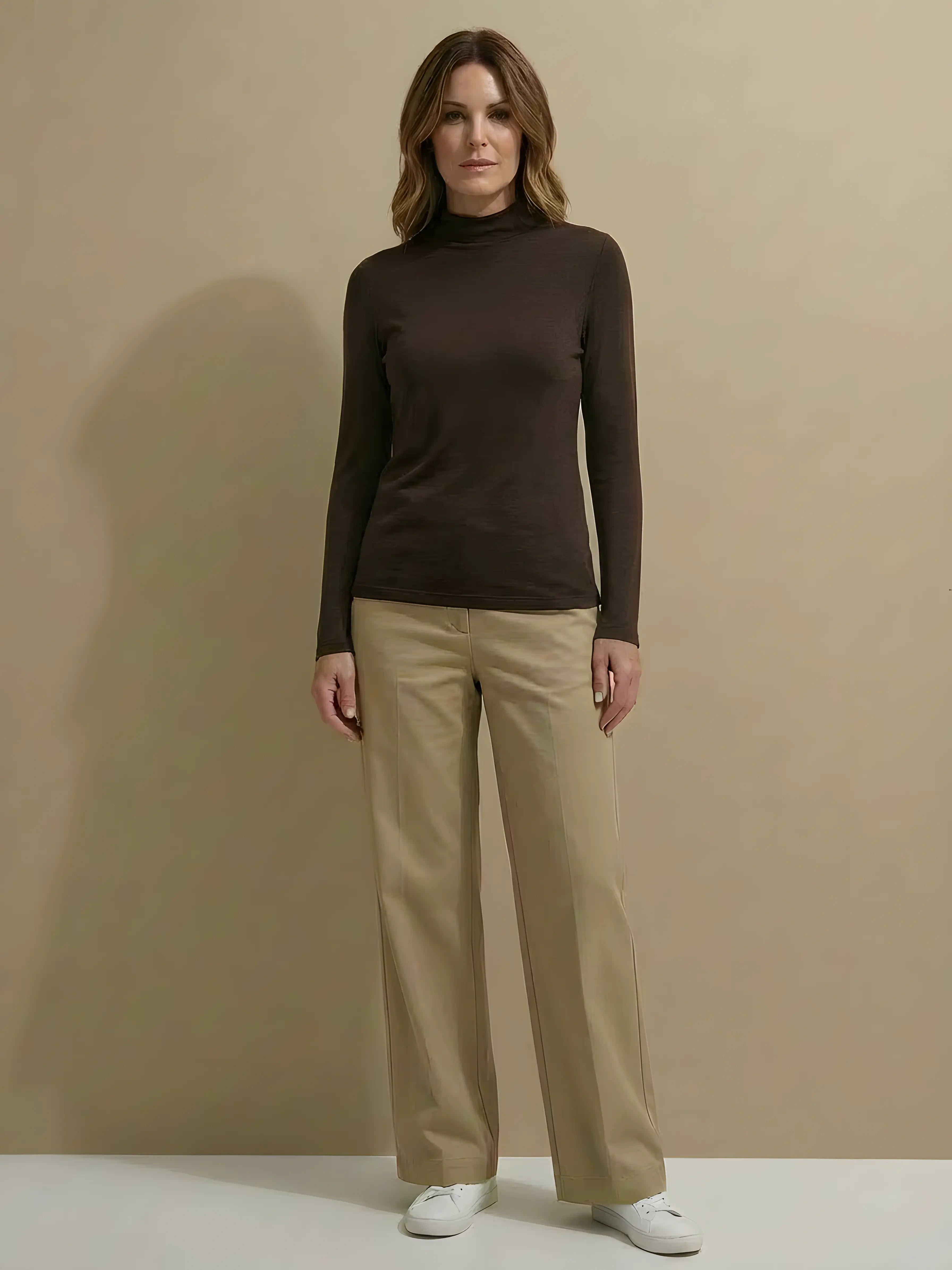 Cashmere blend Mock Neck Ultralight Top