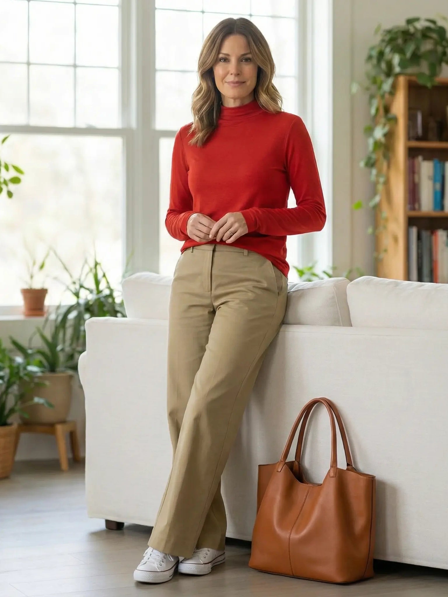 Cashmere blend Mock Neck Ultralight Top