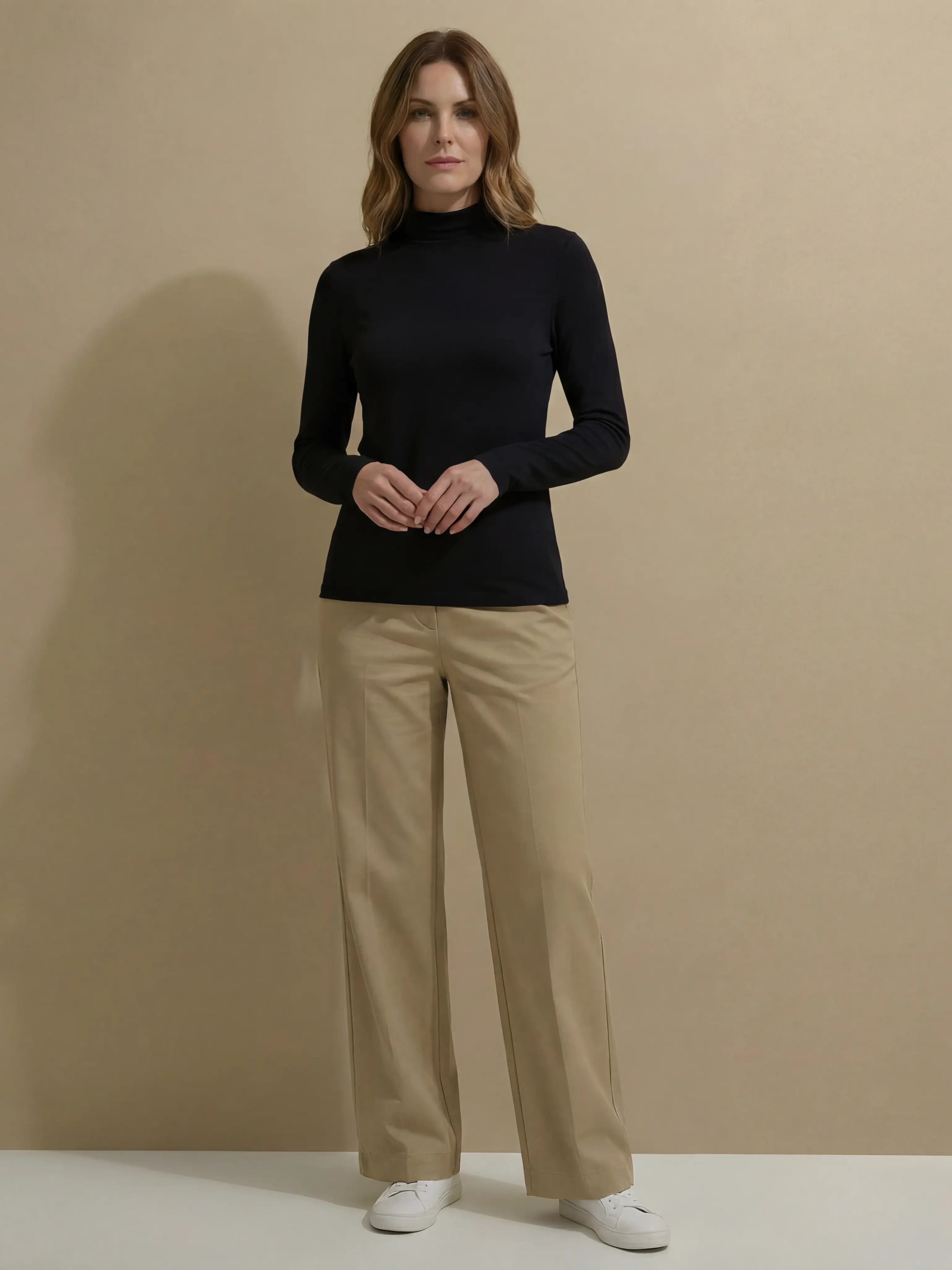 Cashmere blend Mock Neck Ultralight Top