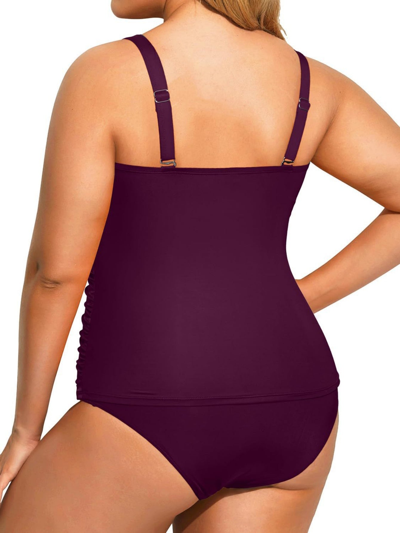 Ruched Tummy Control Tankini Set