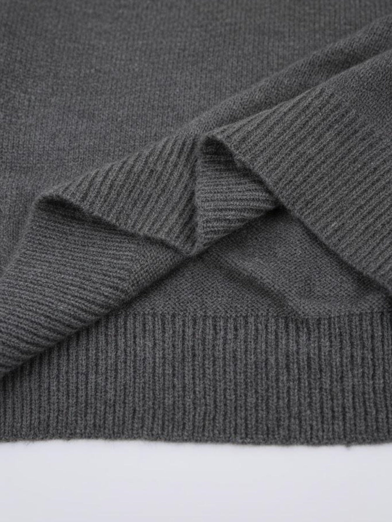 Oversized Drop Shoulder Mock Neck Sweater