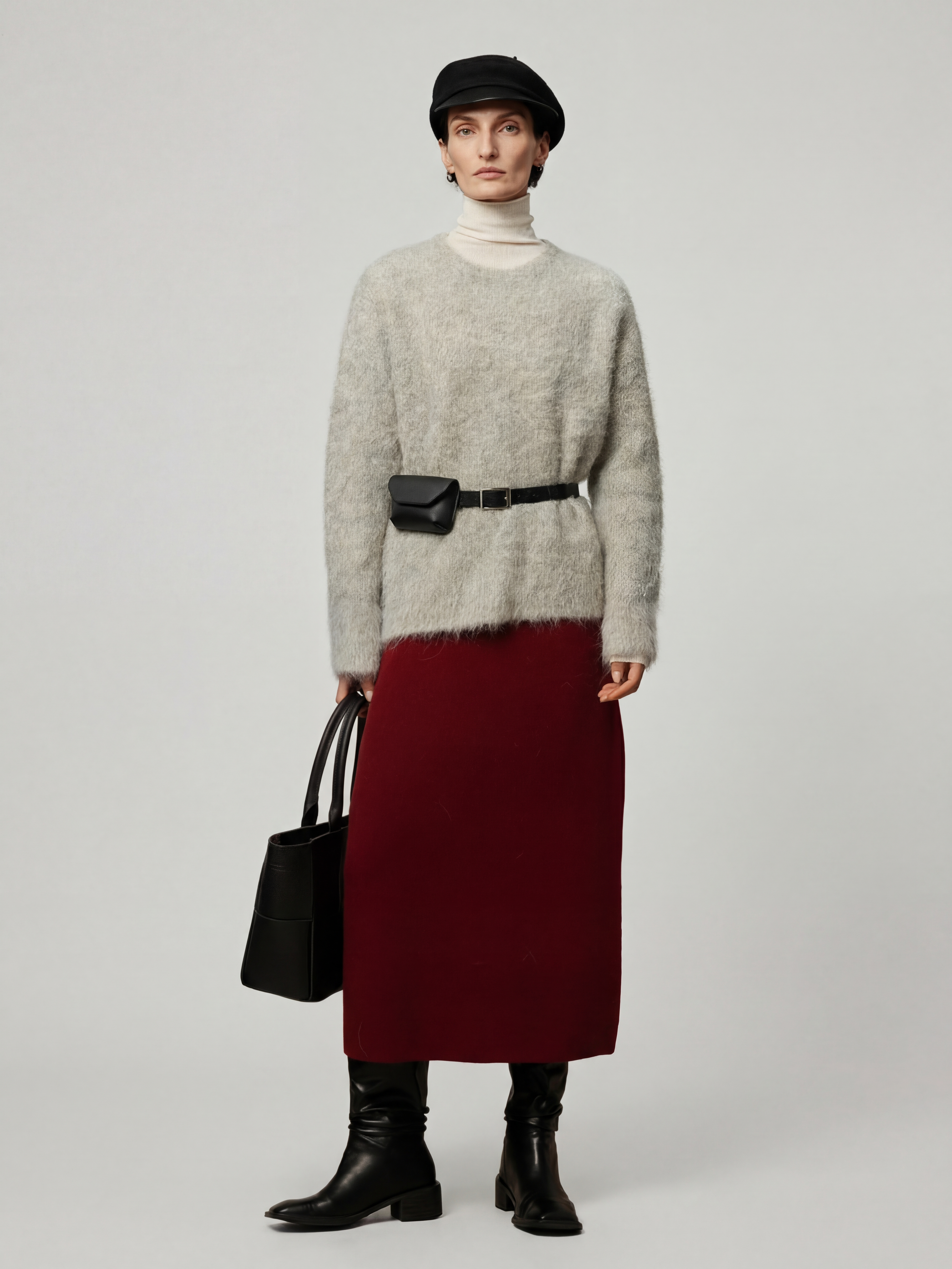 Brushed Alpaca Crew Neck Sweater