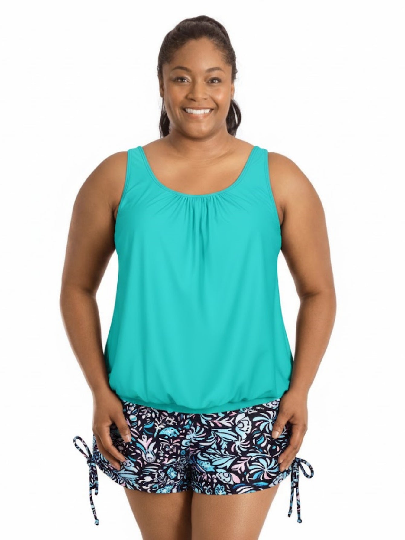 Plus Size Skirted Tummy Control Suit